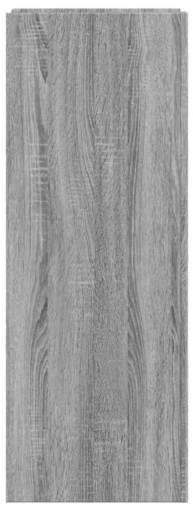 szürke sonoma színű szerelt fa cipőszekrény 52 x 37,5 x 100 cm