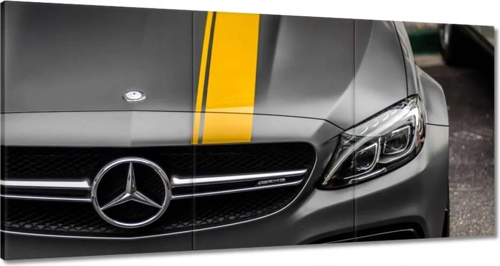 Vászonkép 60x30 Mercedes Amg Sárga csík