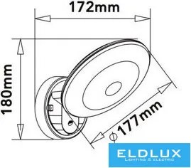 UNIVERSO Kültéri fali lámpa mozgásérzékelővel 10w 1100lm CCT KAPCS. IP54 fehér 180x177x172mm 3 év