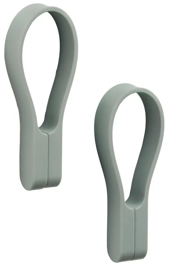 Szürkészöld szilikon akasztó szett 2 db-os Loop – Zone