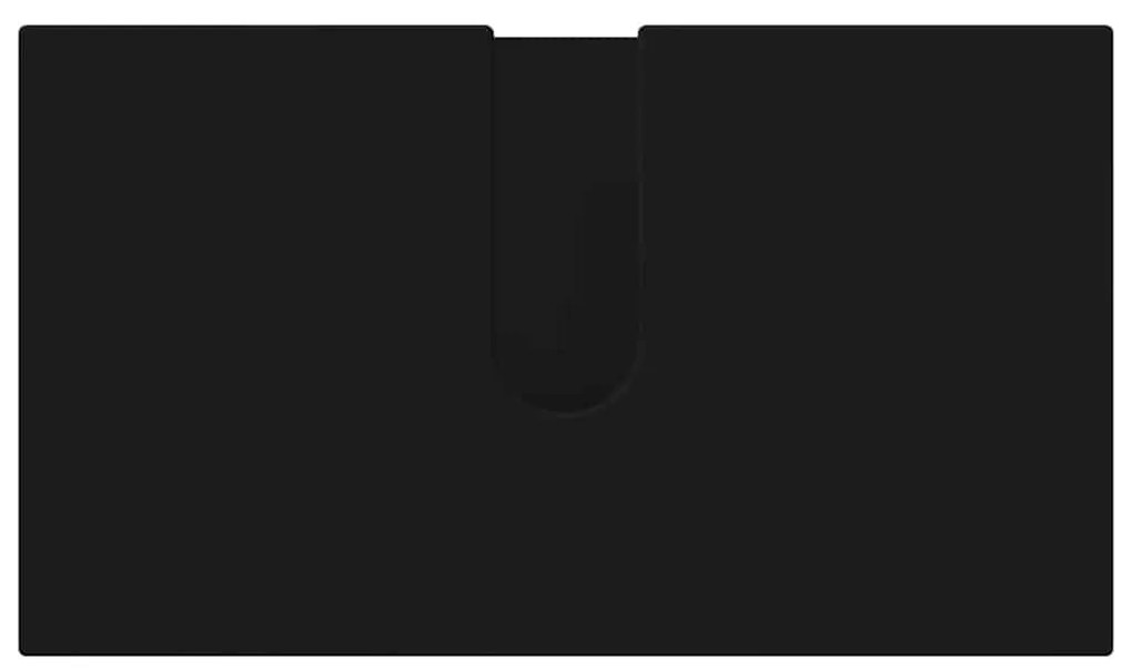 Fürdőszoba bútor szett 2 pcs Fekete 61 x 35 x 64 cm Faanyag