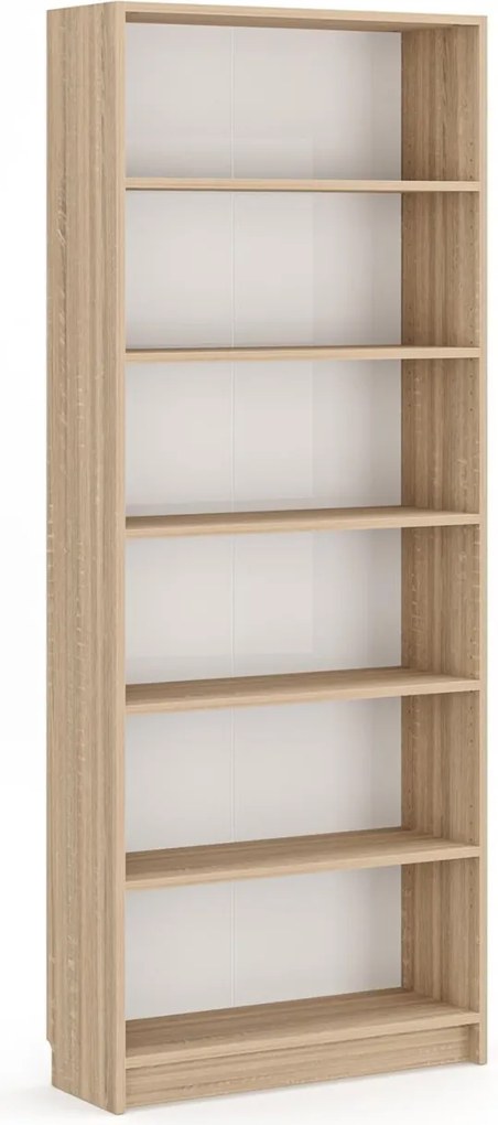 Könyvespolc, sonoma tölgy, 80 cm – Bili5