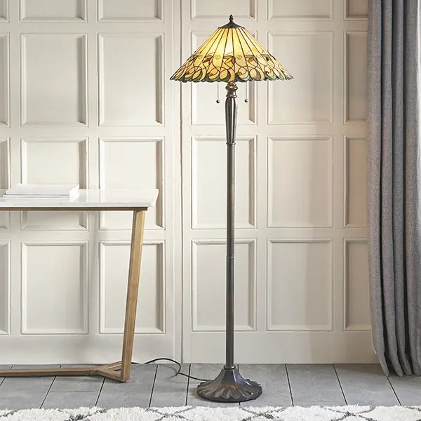Endon JAMELIA 64192 Tiffany Állólámpa 2x60W/E27 IP20