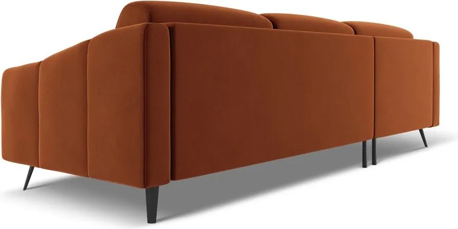 Narancssárga bársony sarokkanapé (bal oldali) Nalu – Makamii