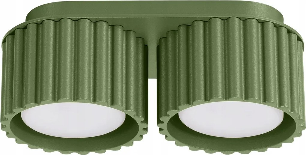 Sollux Lighting Mennyezeti lámpa Aura Zöld Ovális 2xGX53 10W IP20