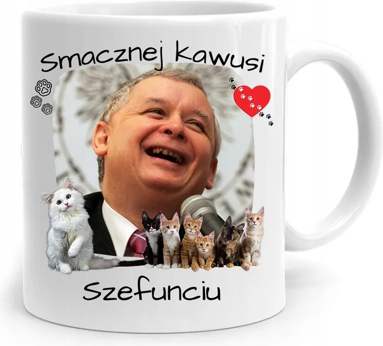 Vicces Bögre A Pis Elnökétől Jaroslaw Kaczynski fényképes nyomtatással