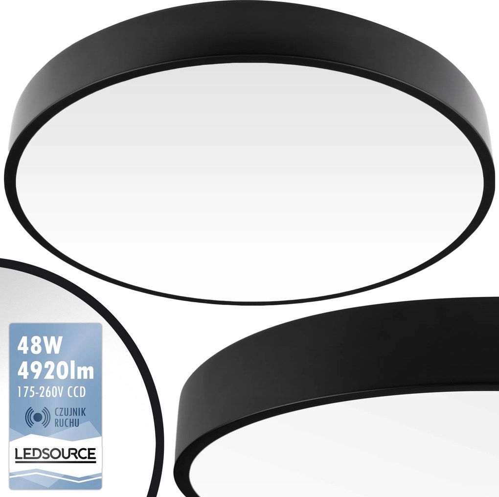 Mennyezeti Lámpa Led Panel Falra Szerelhető Kerek Teljesítmény 48W 40CM Nagy Mozgásérzékelő