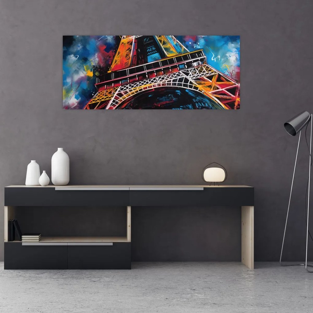 Kép - Az Eiffel-torony festménye II. (120x50 cm)