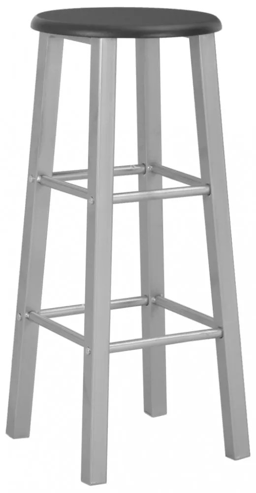 2 db ezüstszínű MDF bárszék
