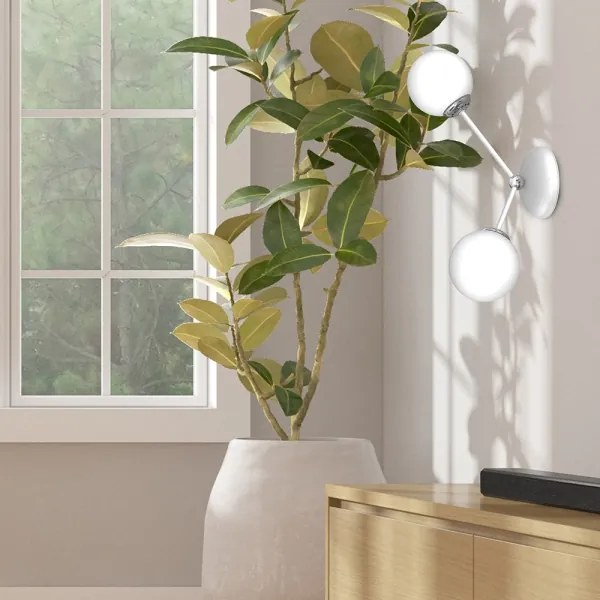 Fali lámpa JOY 2xE14/40W/230V fehér/fényezett króm