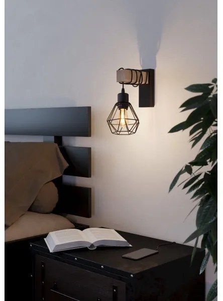 Eglo 44078 - Fali lámpatest TOWNSHEND 1xE27/60W/230V