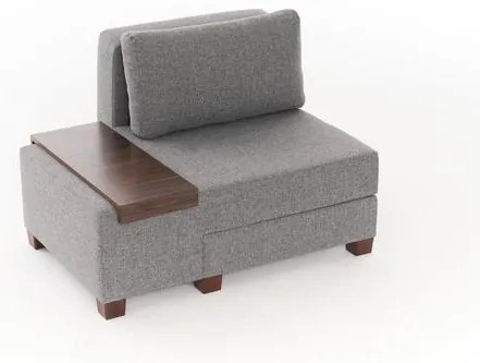 Egyszemélyes kanapéágy- Perenna Linen Balos - Szürke