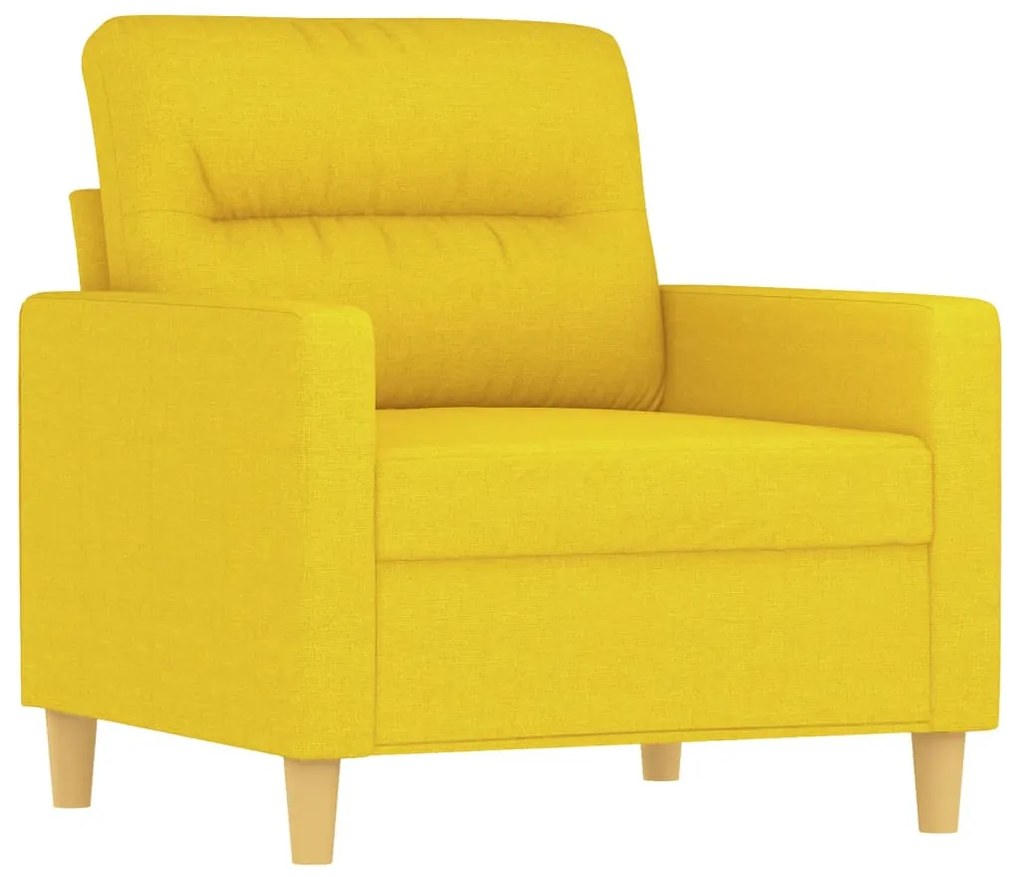 világossárga szövet kanapéfotel 60 cm