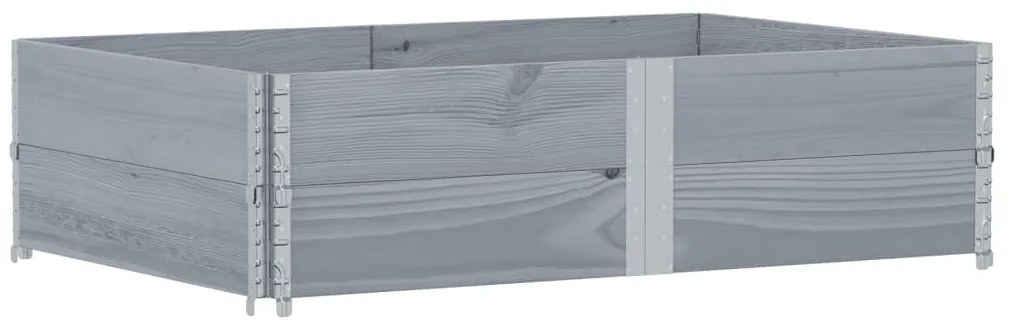 szürke tömör fenyőfa kerti növénytartó 150 x 100 cm