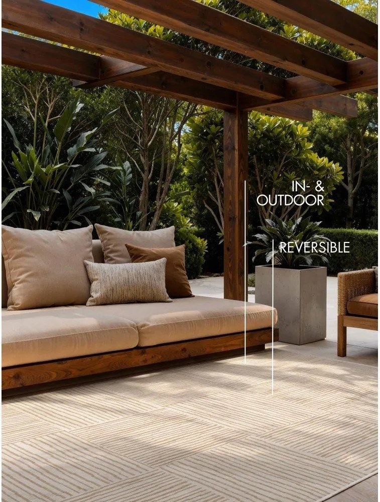 Krémszínű-natúr színű kültéri-beltéri szőnyeg 120x170 cm Haringey Nightingale – Ted Baker