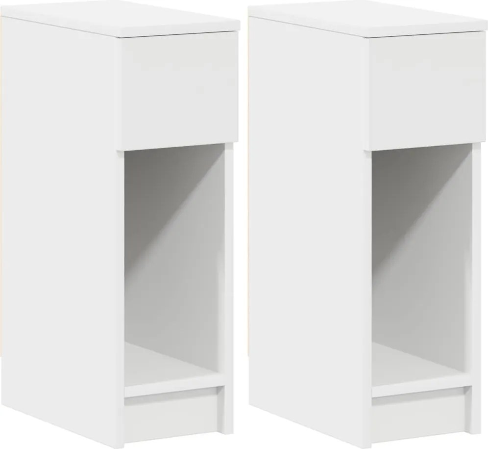vidaXL éjjeliszekrények fiókos 2 db fehér 20 x 36 x 60 cm