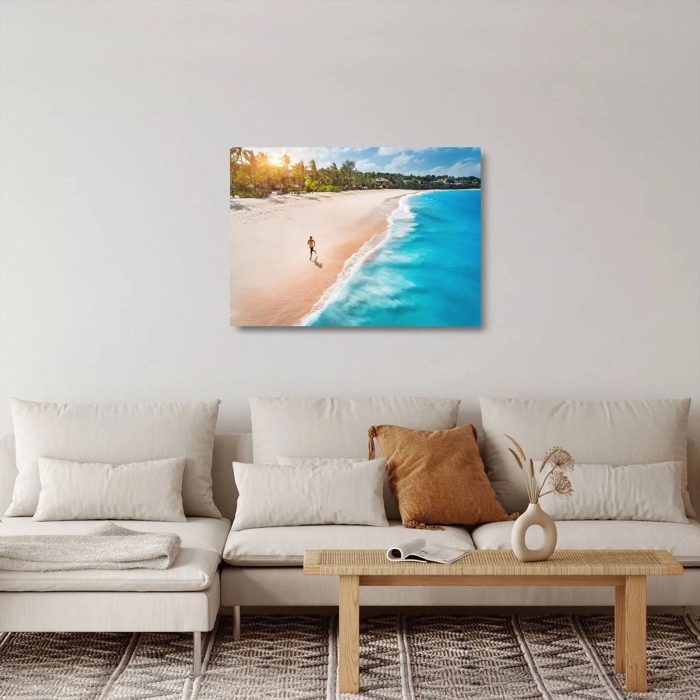 Kép - Strandfutás (üvegen) (70x50 cm)