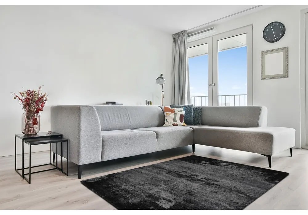 Sötétszürke gyapjú szőnyeg 160x240 cm Bran – Agnella