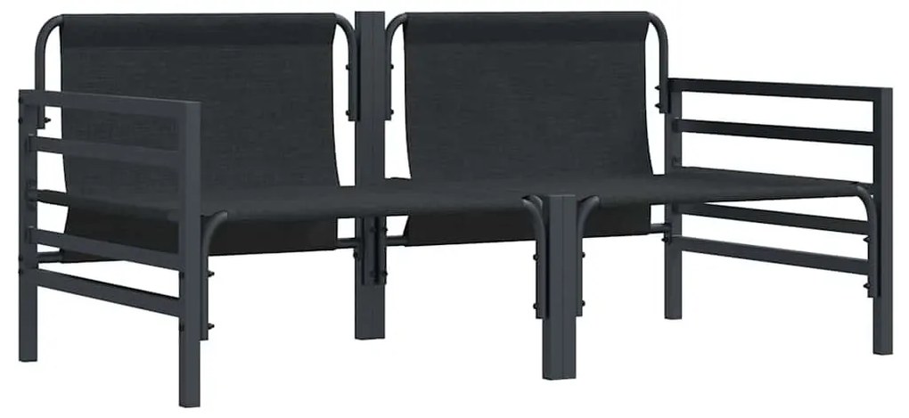 Kültéri Bútor párnával párnával 2 pcs Antracit Acél