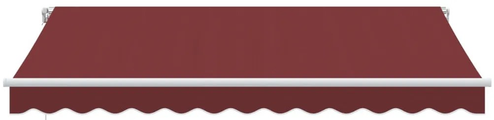 burgundi vörös kézzel kihúzható napellenző 350 x 250 cm