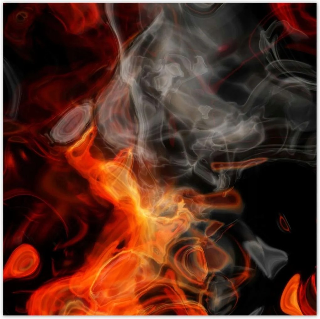 Poszterek 100x100 Tűz füst