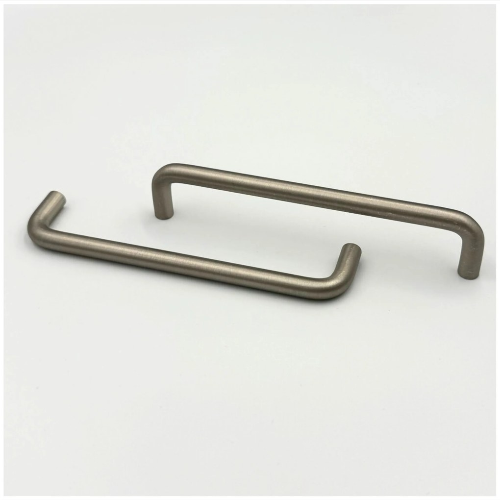 Bútorfogantyú Como 160 mm inox (csiszolt acél), egyenes