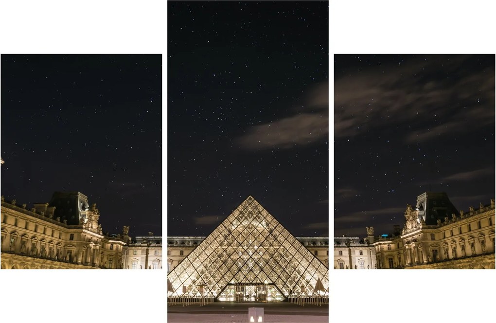 Kép - Louvre éjjel (90x60 cm)