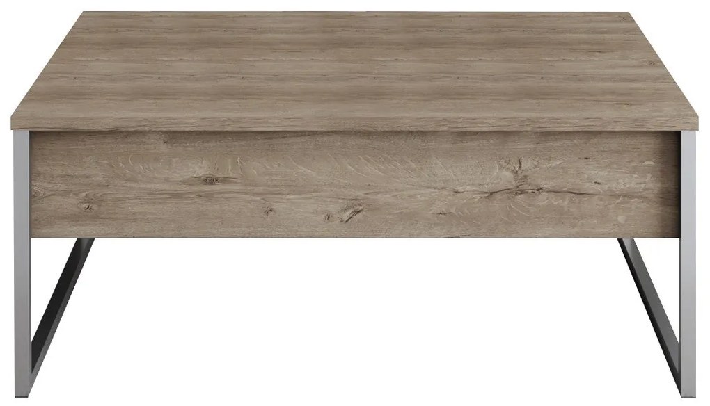 Dohányzóasztal Luxe - Walnut, Silver