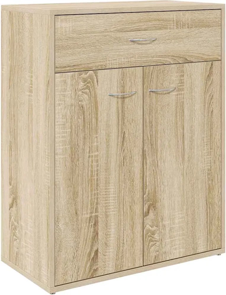 vidaXL sonoma tölgy színű szerelt fa tálalószekrény 60 x 30 x 75 cm