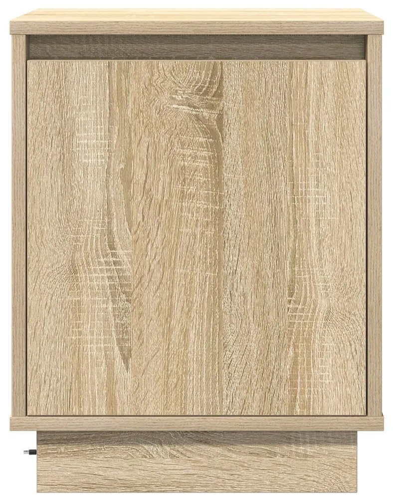 LED világítással ellátott éjjeli szekrények 2 darab Sonoma tölgy 39x34,5x50 cm