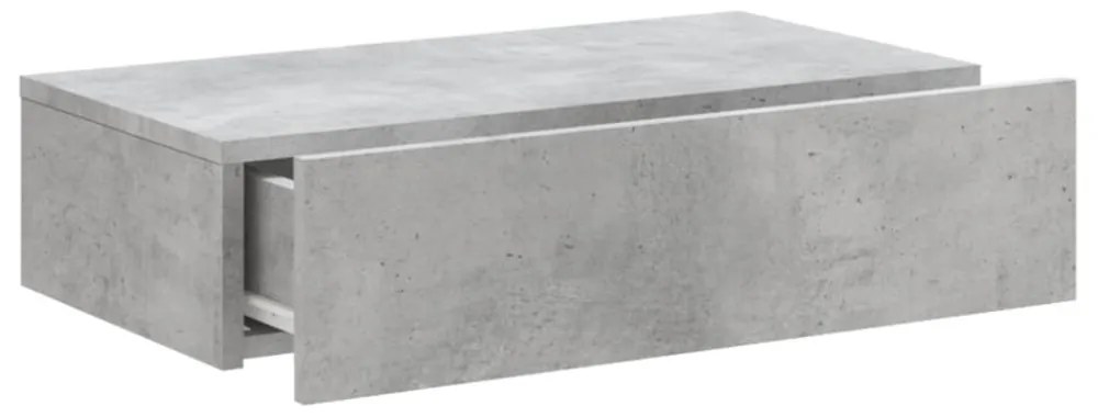 betonszürke TV-szekrény LED-lámpákkal 60x35x15,5 cm