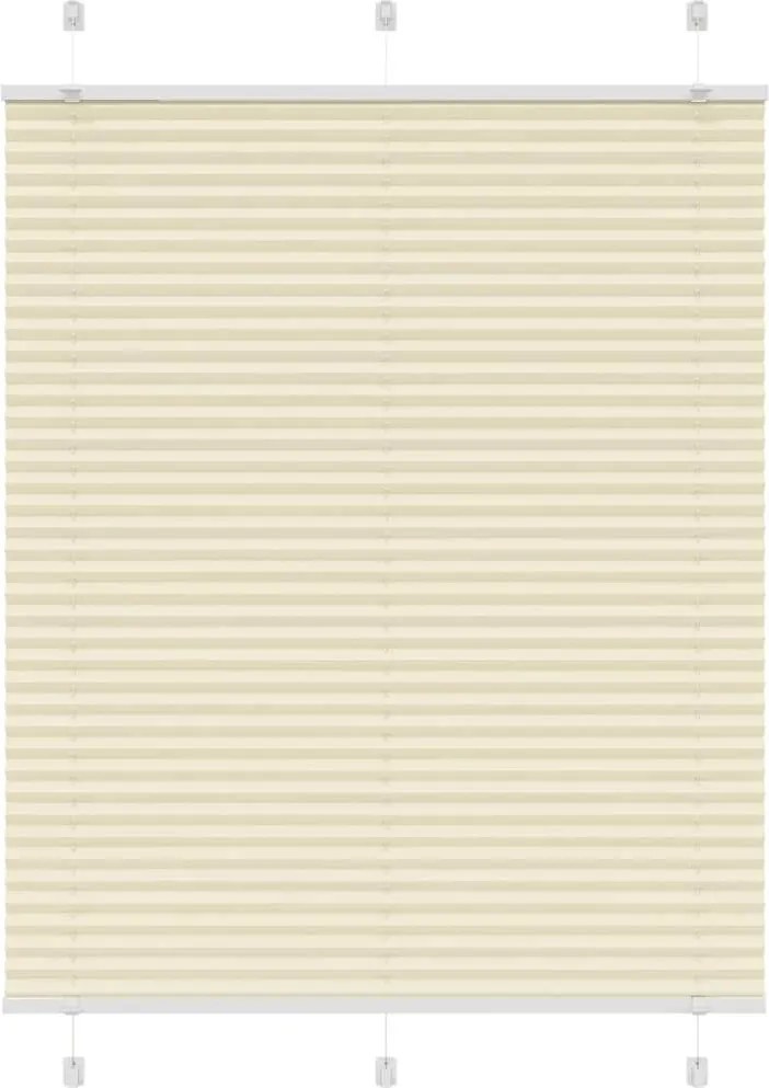 vidaXL pliszírozott redőny krém 110x150 cm szövetszélesség 109,4 cm