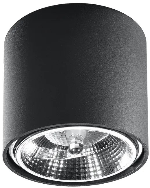 SOLLUX SL-0697 TIUBE Hengeres Mennyezeti Lámpa Fekete GU10/ES111 IP20