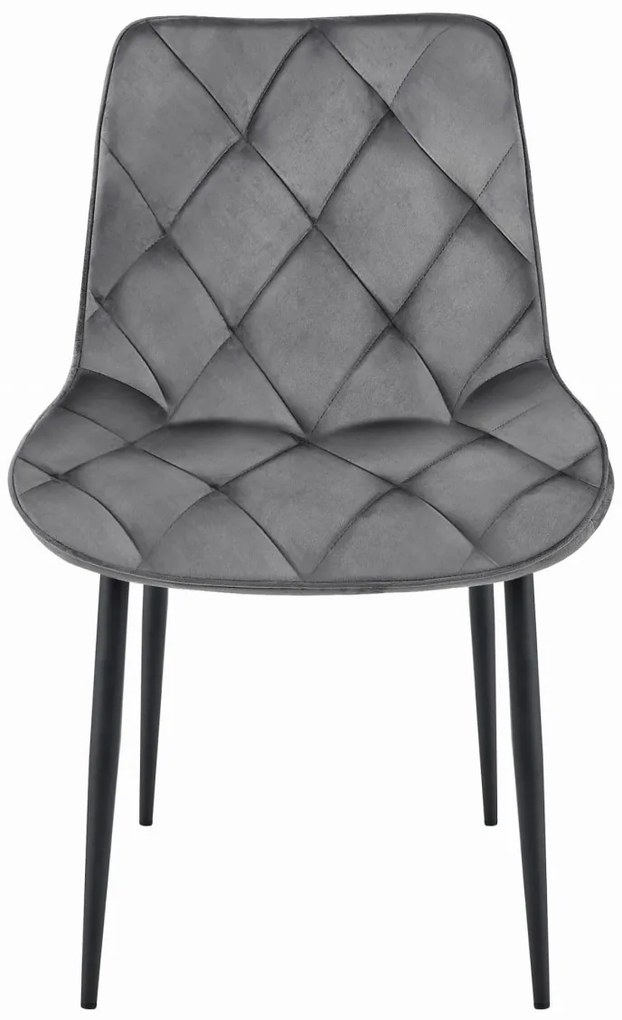 AKCIÓ Bársony étkezőszék TOR, sötétszürke II. osztály