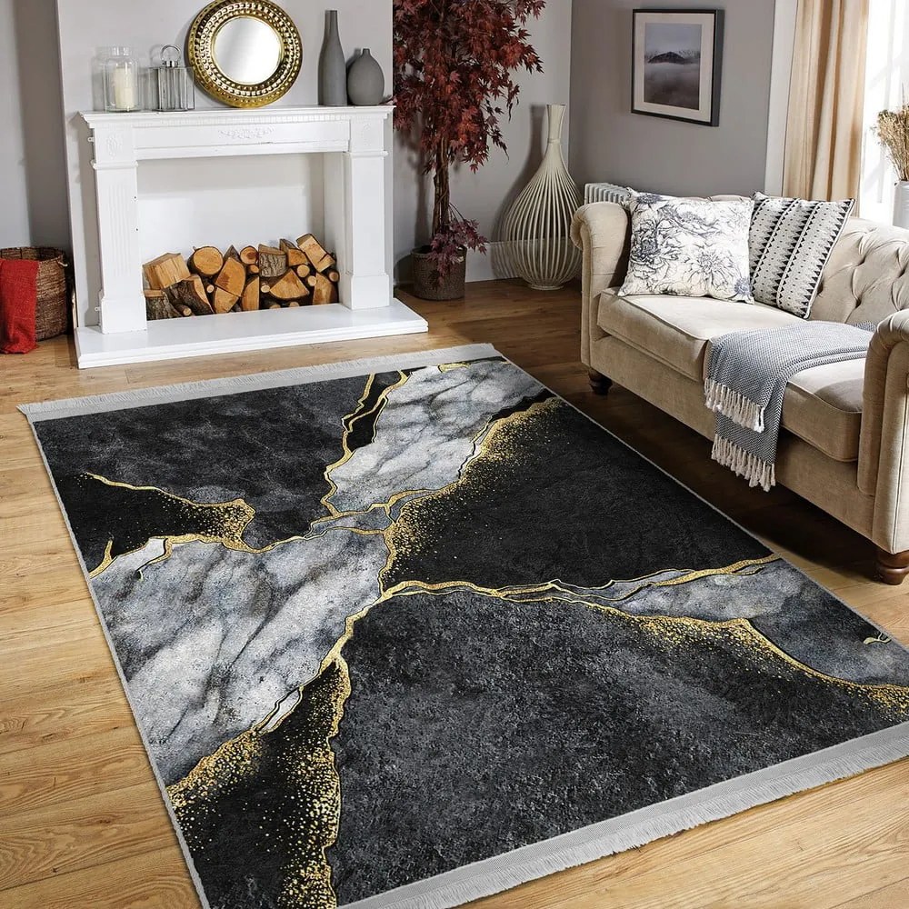 Fekete szőnyeg 160x230 cm – Mila Home