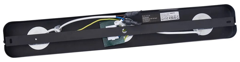 Lekerekített fekete GU10 35 mm-es mennyezeti spotlámpa 3-lámpás állítható - Kate