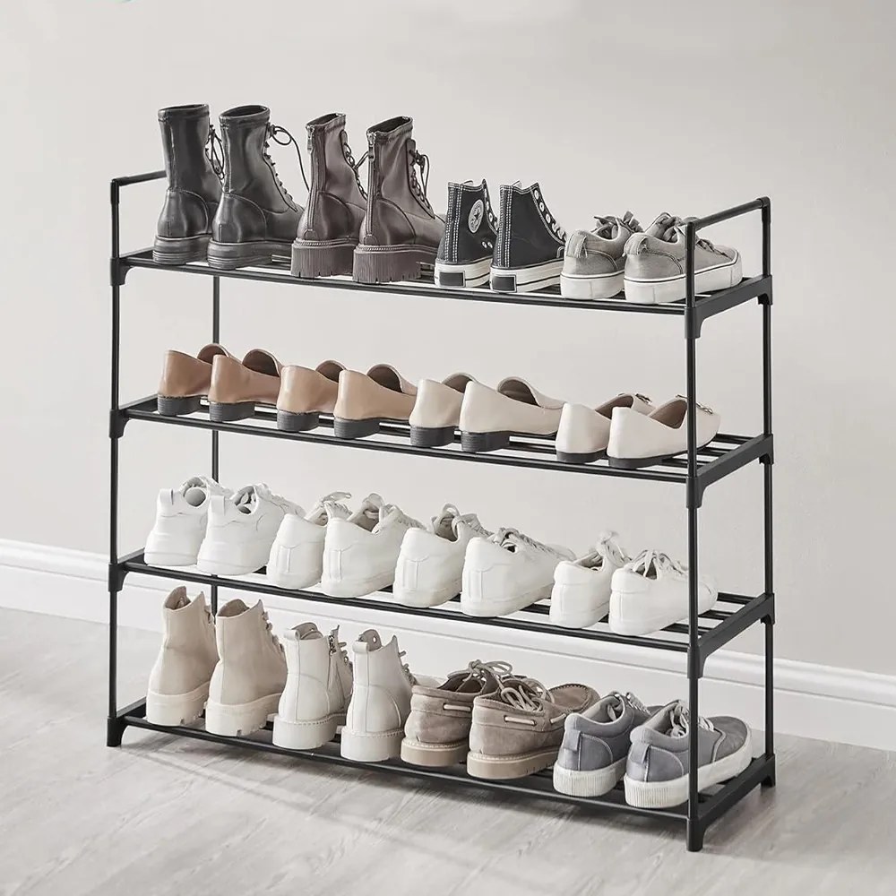 4 szintes fém cipőtartó 92x30x72cm