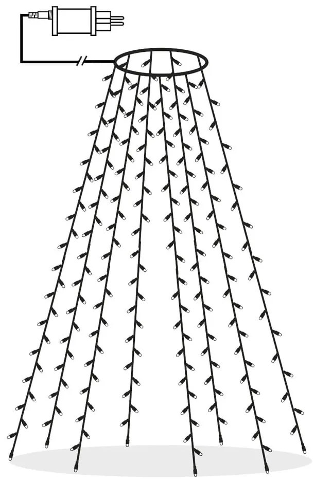 Fényfüzér karácsonyi mintával, izzók száma 160 db, hosszúság 200 cm Serie LED – Star Trading