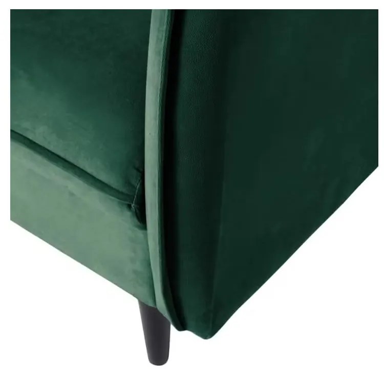 Sötétzöld bársony kanapé 203 cm Juli – Ropez