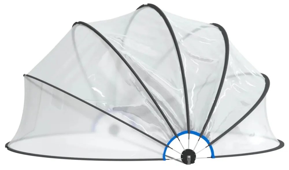 kerek PVC medencekupola 467x234 cm