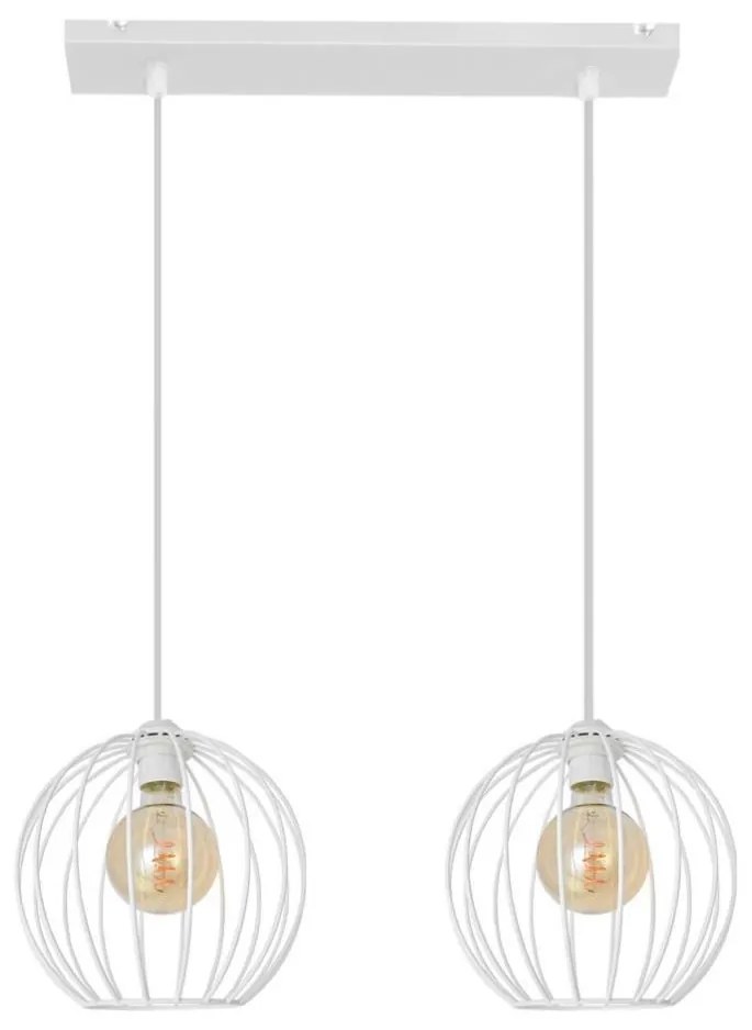 Csillár zsinóron MERCURE 2xE27/15W/230V fehér