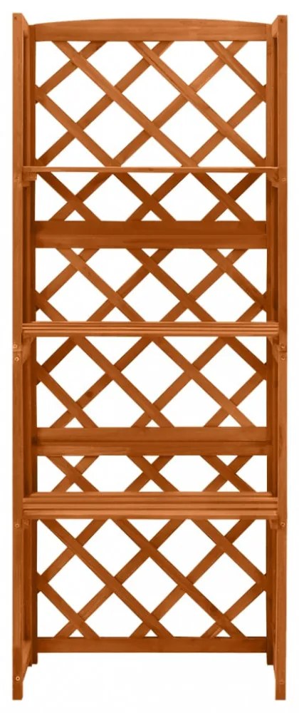 tömör fenyőfa lugasrács polcokkal 55 x 30 x 140 cm