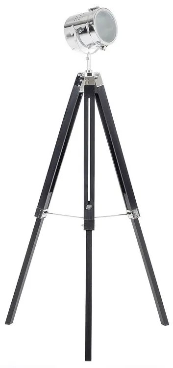Háromlábú fekete fa állólámpa 143 cm ALZETTE Beliani