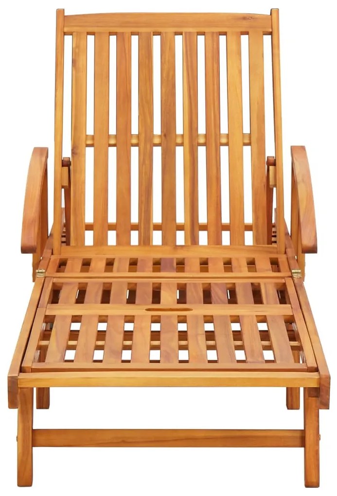 2 db tömör akácfa napozóágy párnákkal