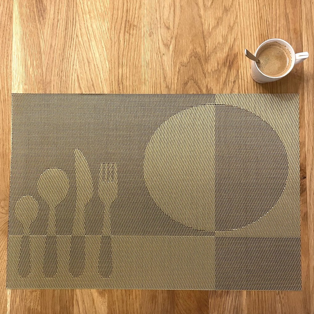 Tányér alátét deluxe food gold 35x45cm TiaHome