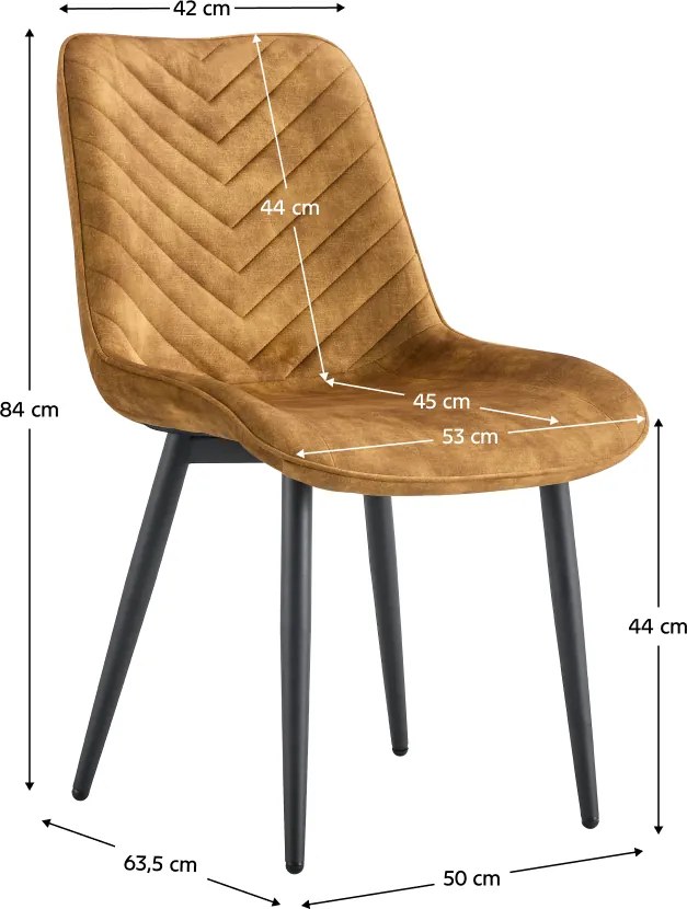 Étkezőszék, aranybarna/fekete, ZAINA TYP 2