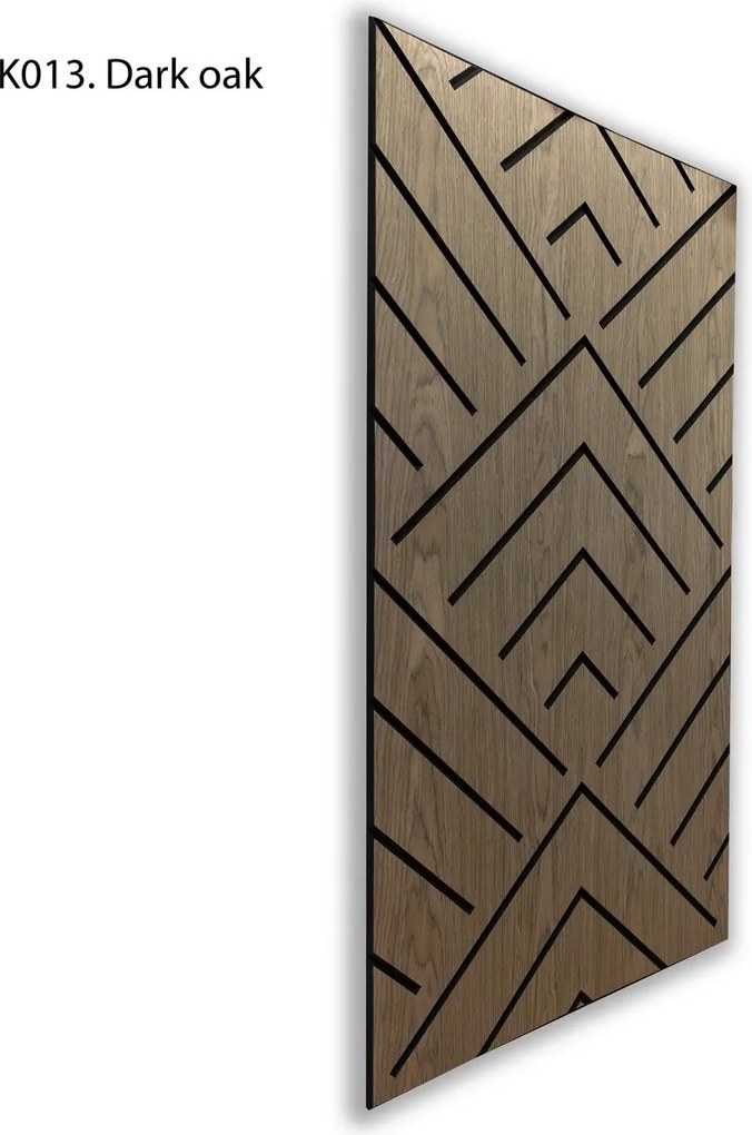Freja V mintás akusztikus falipanel 120x60x0,9cm - sötét tölgy - sötét tölgy