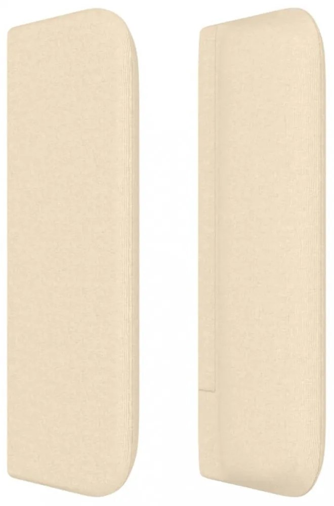 krémszínű szövet fejtámla 93x16x78/88 cm