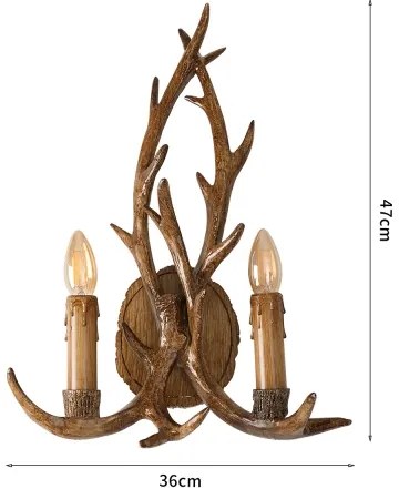 Brilagi - Fali lámpatest DEER 2xE14/10W/230V agancs