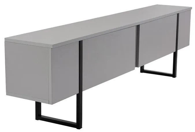 TV szekrény Serenity - Grey, Fekete
